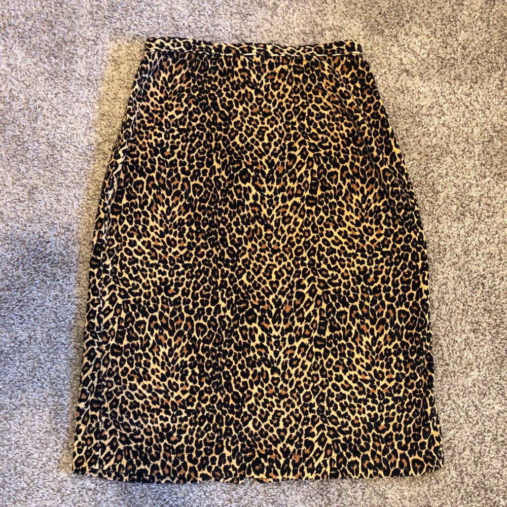Vintage Leopard Print Skirt
